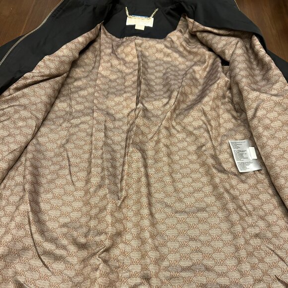 Michael Kors Women's Anorak Black Jacket Raincoat Full Zip Black Size Small - Picture 7 of 16